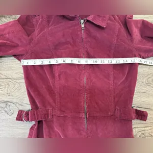 Free People Take Me‎ Out Purple Corduroy Sexy One Piece Jumpsuit 4 Burgundy Wine thumbnail 6