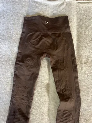 Gymshark Brown/Mauve Seamless High-Waist Leggings with Laser-Cut Panels thumbnail 7