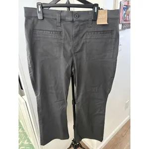 Madewell Mid-Rise Kick Out Crop Pants Gray W33 Ankle Length Utility Patch Pocket thumbnail 2