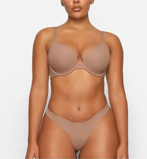 SKIMS NTW FITS EVERYBODY T-SHIRT BRA - Umber tan thumbnail 2