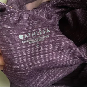 Athleta Conscious Crop‎ in Powervita purple crop top high neck thumbnail 6