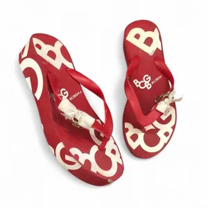 Y2K BCBG Red Mcbling Bimbo Goth Monogram Flip Flop Sandals Shoes Flats Platform Chunky Wedges Lug Sole Thong Slippers Ribbon Bow #Festival #Vacation #Fairycore #Whimsygoth #Scene Grunge Measurement in pics thumbnail 1