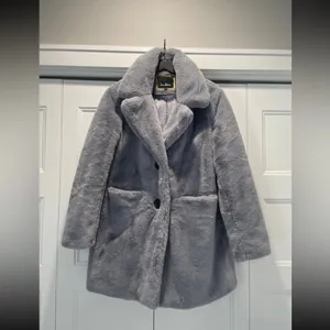 Sam Edelman Plush Teddy Coat in Light Gray thumbnail 4