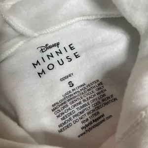 Disney Minnie Mouse White Hoodie Sweatshirt Women's Size S Pink Graphic Print thumbnail 3
