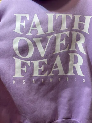 Faith Over Fear Lavender Hoodie thumbnail 3