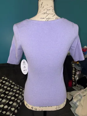 NWT Scoop Square Neckline Cardigan Sweater, XS thumbnail 6