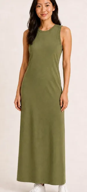 Lululemon All Yours Maxi Tank Dress Women’s XS 2 Green Sleeveless Slit Active thumbnail 1