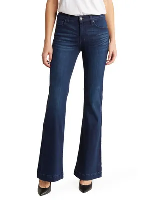 NWT 7 For All Mankind Dojo in Blue Black Santiago Trouser Flare Stretch Jeans 34 thumbnail 7