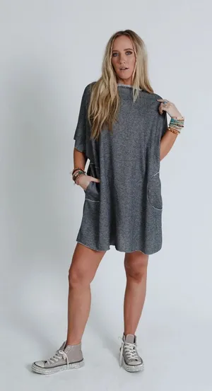 Three Bird Nest “The Nest Laid Back Luxe Dress” | Black thumbnail 1