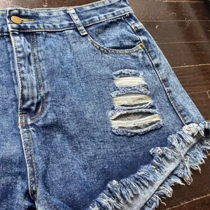 SheIn High Waisted Blue Jean Shorts thumbnail 5