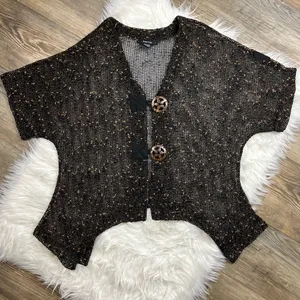 Kaktus vintage open knit short sleeve cardigan thumbnail 2