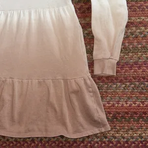 Wild Fable Cream Brown Tiered Mock Neck Ombre Sweater Dress thumbnail 3