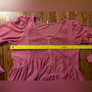 Free People “Don’t Call Me Baby” Thermal Tunic Dress – Rosie – Size Large thumbnail 9