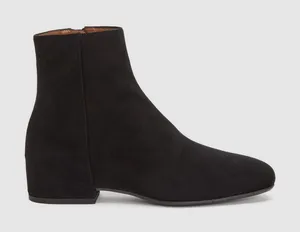 Aquatalia Ulyssa Black Suede‎ Hidden Wedge Ankle Boot Bootie Size 7 thumbnail 1