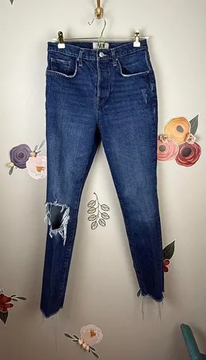 We the Free Stella Distressd High Waisted Denim Slim Jeans - Size - 29 thumbnail 1
