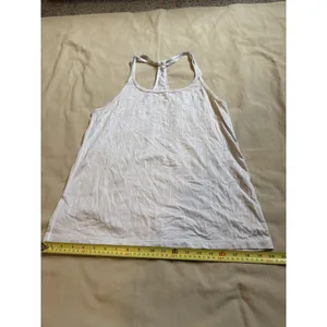 Lorna Jane Women's White Striped Workout Tank Top Size L Yoga thumbnail 7