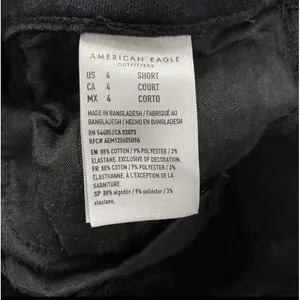 American Eagle‎ Flare Jeans Women Black Front Seam Split Hem High Waisted Sz 4 thumbnail 11