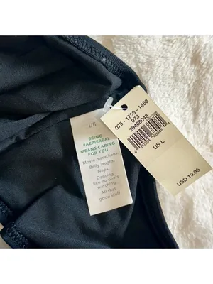 NWT Aerie Black Hipster Bikini Bottoms - Size: Large thumbnail 3