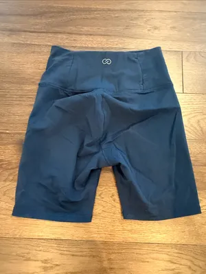 Calia by Carrie Underwood High-Waist Bike Shorts - Blue Size Medium - C3-217 thumbnail 5