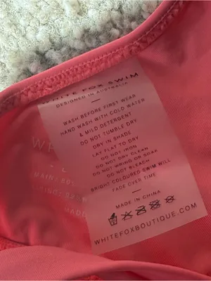 White Fox Boutique Neon Pink Ribbed Two-Piece Bikini thumbnail 5