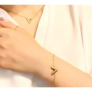 Dainty Yellow Gold Filled V-Shape‎ Bracelet, 7-9” thumbnail 10