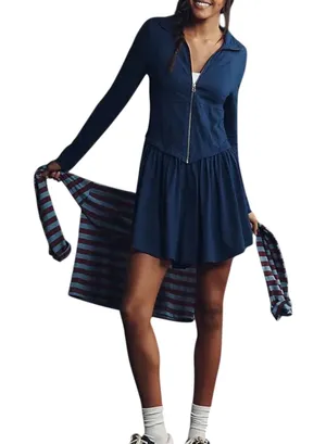 Daily Practice Blue Taylor Mini Dress Womens S Sporty Athletic Casual Workout thumbnail 1