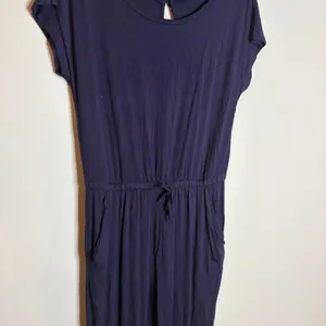 🔆 Amazon navy blue short sleeve jumpsuit thumbnail 2