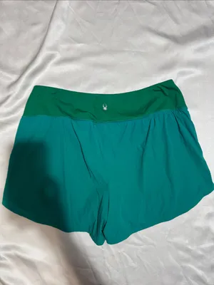 Spyder Two-Tone Green Athletic Shorts thumbnail 2