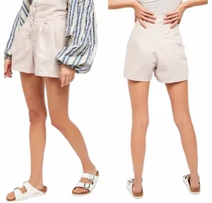 Free people Paris High Waisted Pleated Shorts thumbnail 3