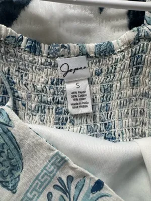 Japna Long Maxi Dress Seashell Nautical Blue size Small A Line thumbnail 3