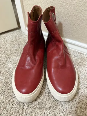 FRYE Gia Lug Zip Leather Bootie Sneaker Red Clay 9.5 thumbnail 4
