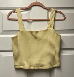American Eagle yellow crop tank top thumbnail 1