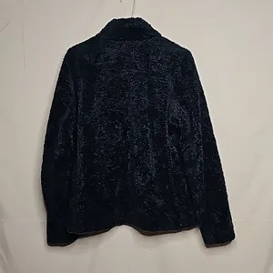 Pendleton fleece sherpa fuzzy woolen mills zip up blue sweater jacket sz Small thumbnail 6