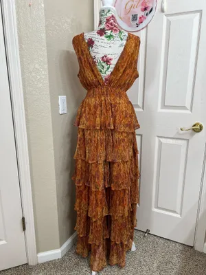 Flying Tomato Sleeveless Tiered Floral Maxi Dress thumbnail 4
