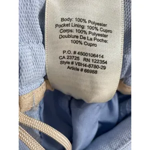 Aritzia Wilfred Women's Blue High Rise Belted Wide Leg Bermuda Paperbag Shorts 4 thumbnail 6