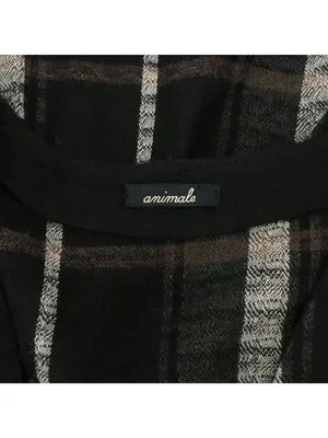 Animale Plaid Asymmetrical Wrap Wool Cardigan Lagenlook Jacket 44 US 12 thumbnail 5
