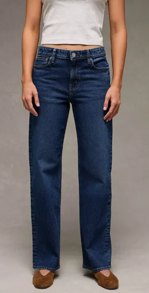 American Eagle Stovepipe Jeans Dark Wash Stretch High Waist Structured 0 Short thumbnail 1