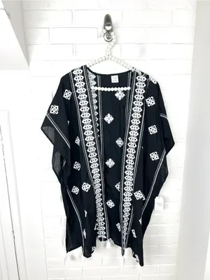 NWT Time & Tru Boho Swim Coverup/Kimono Plus Size XXL-XXXL thumbnail 2