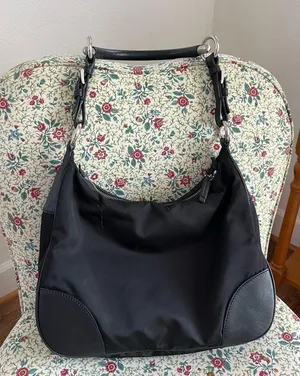 Prada Semitracolla Vela Sport Purse in Black thumbnail 3