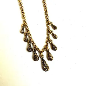 Gold tone multiple teardrop necklace Gold thumbnail 5