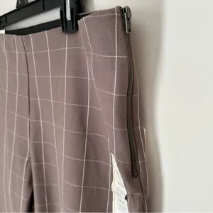 A New Day Brown White Ankle Pants 14R High Rise Stretch NWT work career dress thumbnail 3