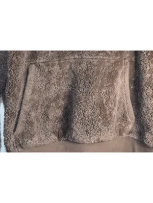 No Boundaries Brown Fuzzy Fleece Hoodie Size XL (16-18) – Leopard Star Pullover thumbnail 5