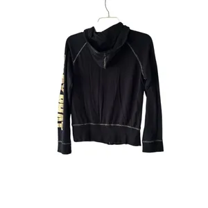 Vintage Baby Phat Y2k Zip Up Hoodie Sz L Black/gold Goth Dark Fairy Lightweight thumbnail 3