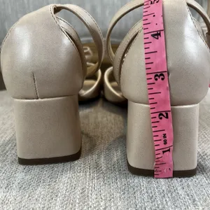 Journee Zevi Blush Bow Block Heels Sandals 8.5M Coquette Balletcore Bridal thumbnail 11