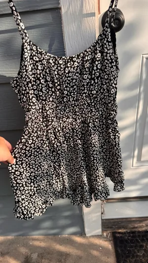 Floral Romper Urban Outfitters Blue thumbnail 2
