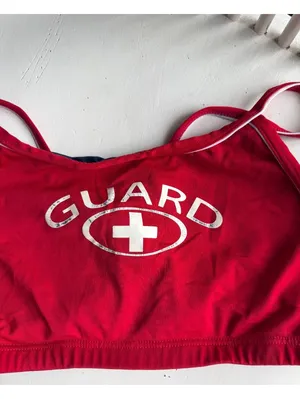 Waterpro Red Lifeguard Swim Top Medium thumbnail 2