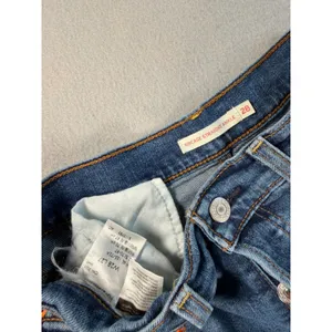 Levis Ribcage Straight Ankle Jeans Blue High Rise Button Fly Denim VTH thumbnail 6