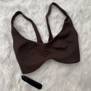 Nike Skims Matte Shaped Bottom Scoop Bra Dark Sepia Size Small thumbnail 4