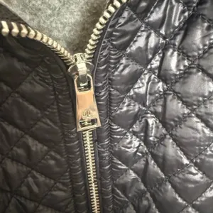 LAUREN RALPH LAUREN Quilted Fleece Full Zip Jacket Black Gray Size XL thumbnail 9