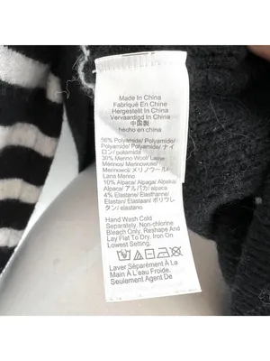J.Crew Striped Supersoft Sweater Textured Black White Quiet Luxury Size XS thumbnail 12